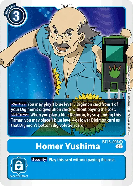 Digimon TCG Card 'BT13-096' 'Homer Yushima'