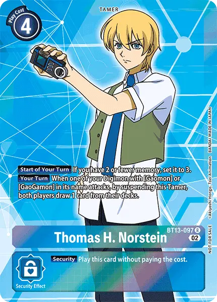 Digimon TCG Card 'BT13-097_P1' 'Thomas H. Norstein'