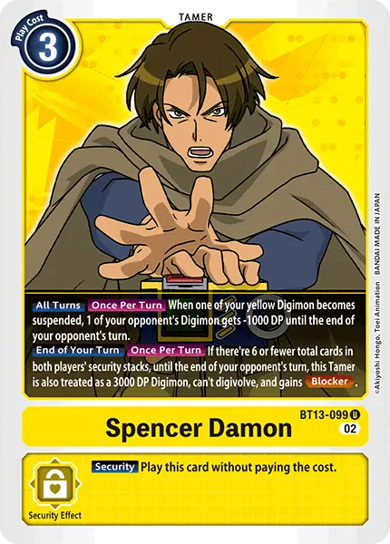 Digimon TCG Card 'BT13-099' 'Spencer Damon'