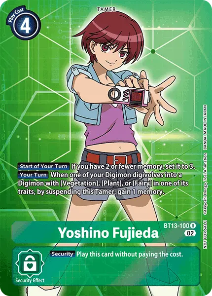 Digimon TCG Card 'BT13-100_P1' 'Yoshino Fujieda'