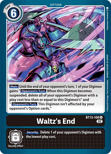 Digimon TCG Card 'BT13-108' 'Waltz's End'