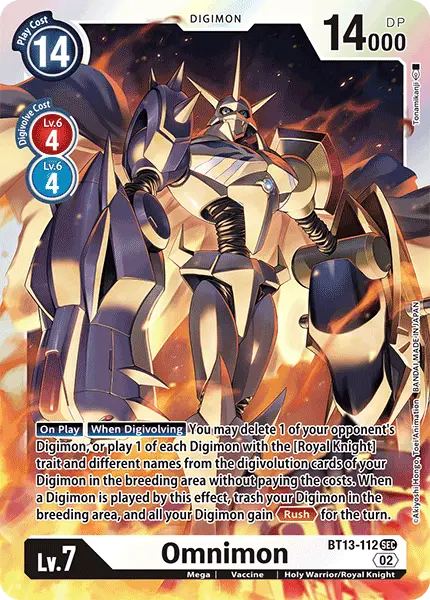 Deck Royal Knights - 11th with preview of card BT13-112