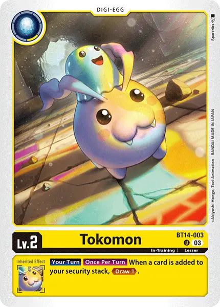 Digimon TCG Card 'BT14-003' 'Tokomon'