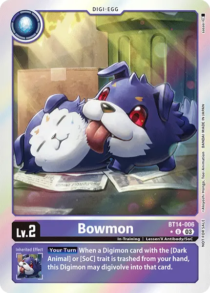 Digimon TCG Card BT14-006_P1 Bowmon