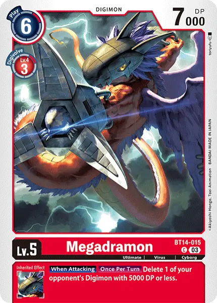 Digimon TCG Card BT14-015 Megadramon