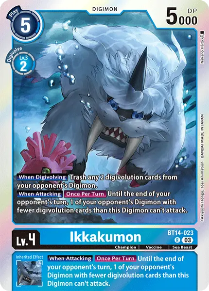 Digimon TCG Card 'BT14-023' 'Ikkakumon'