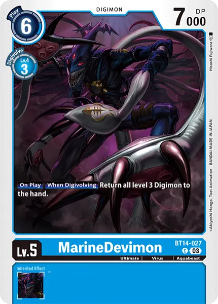 Digimon TCG Card 'BT14-027' 'MarineDevimon'