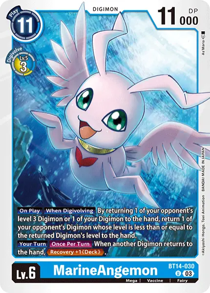 Digimon TCG Card 'BT14-030' 'MarineAngemon'