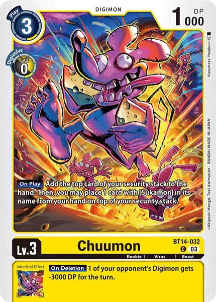 Digimon TCG Card 'BT14-032' 'Chuumon'