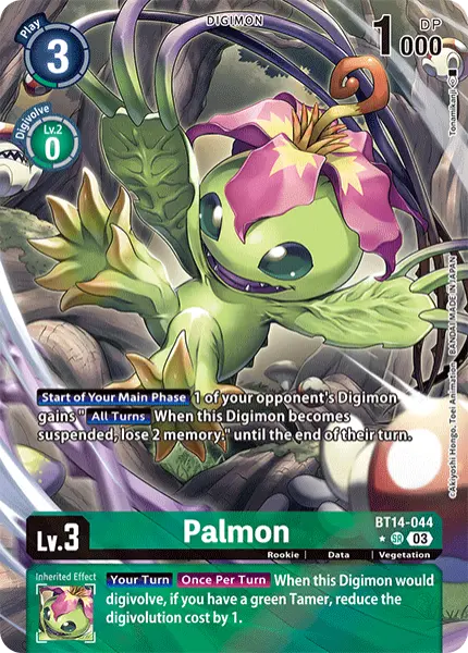 Digimon TCG Card BT14-044_P1 Palmon