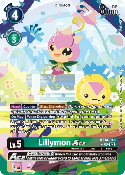 Digimon TCG Card 'BT14-049_P2' 'Lillymon'