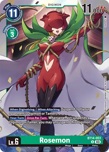 Digimon TCG Card 'BT14-053' 'Rosemon'