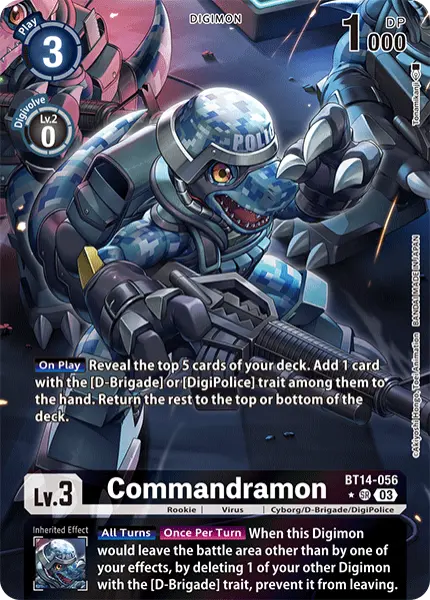 Digimon TCG Card BT14-056_P1 Commandramon