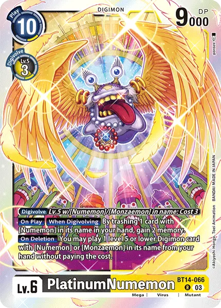 Digimon TCG Card 'BT14-066' 'PlatinumNumemon'