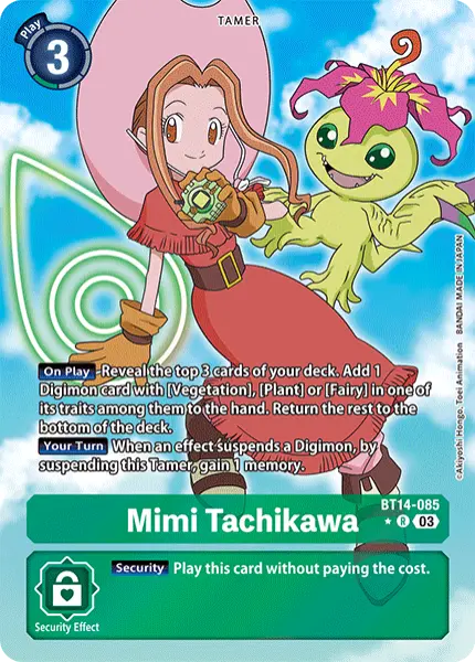 Digimon TCG Card 'BT14-085_P1' 'Mimi Tachikawa'