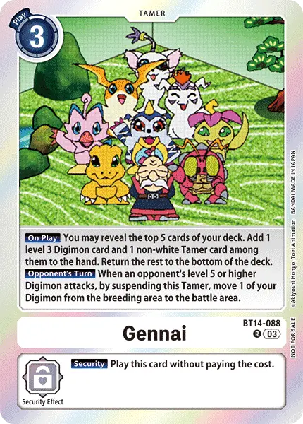 Digimon TCG Card BT14-088_P1 Gennai