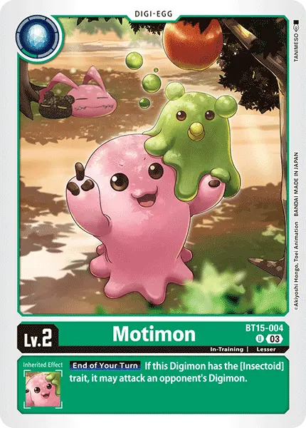 Digimon TCG Card 'BT15-004' 'Motimon'