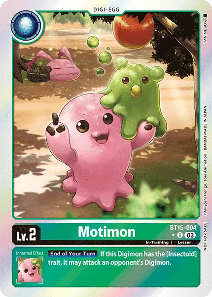 Digimon TCG Card 'BT15-004_P1' 'Motimon'