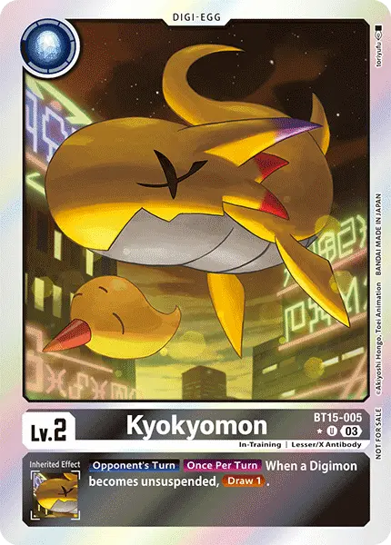 Digimon TCG Card BT15-005_P1 Kyokyomon