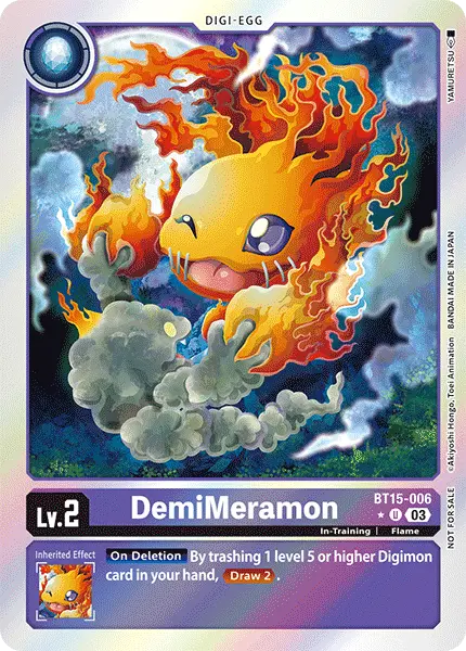 Digimon TCG Card 'BT15-006_P1' 'DemiMeramon'