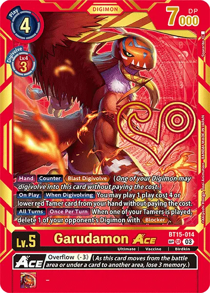 Digimon TCG Card BT15-014_P2 Garudamon