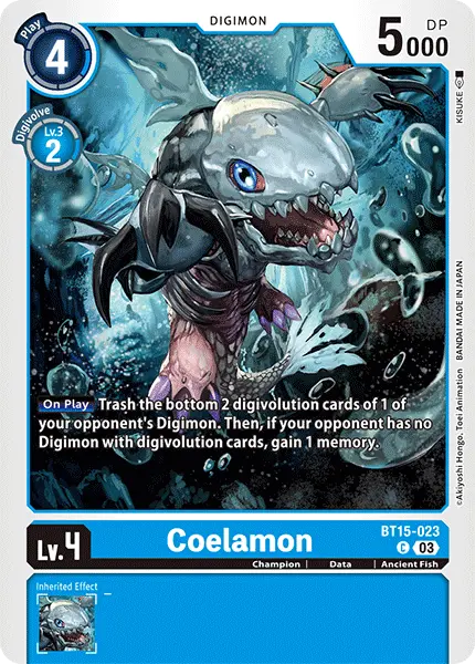 Digimon TCG Card BT15-023 Coelamon