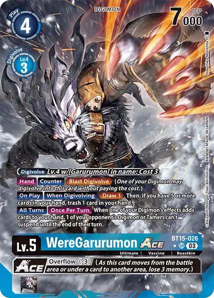 Digimon TCG Card BT15-026_P1 WereGarurumon