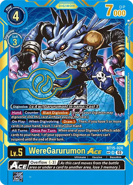 Digimon TCG Card 'BT15-026_P2' 'WereGarurumon'