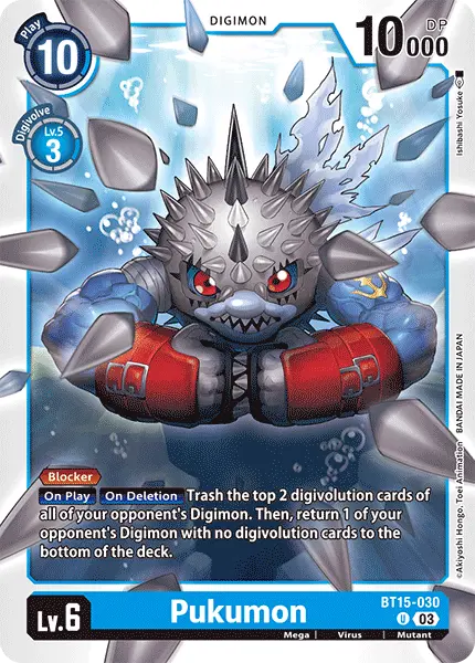 Digimon TCG Card 'BT15-030' 'Pukumon'