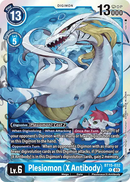 Digimon TCG Card BT15-032 Plesiomon (X Antibody)