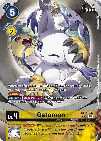 Digimon TCG Card BT15-037_P1 Gatomon