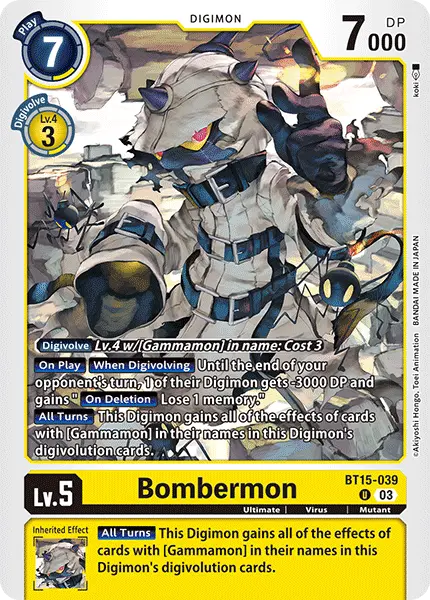 Digimon TCG Card 'BT15-039' 'Bombermon'