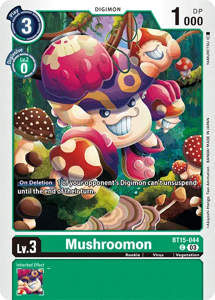 Digimon TCG Card 'BT15-044' 'Mushroomon'