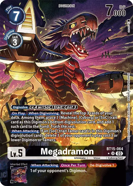 Digimon TCG Card BT15-064_P1 Megadramon