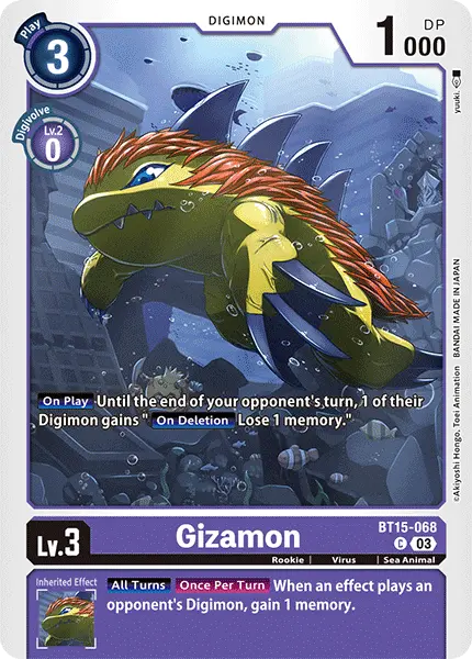 Digimon TCG Card BT15-068 Gizamon