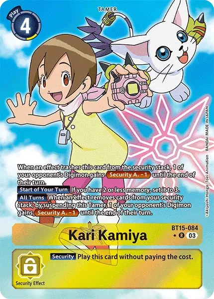 Digimon TCG Card BT15-084_P1 Kari Kamiya