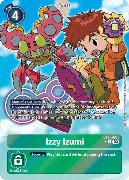 Digimon TCG Card 'BT15-085_P1' 'Izzy Izumi'