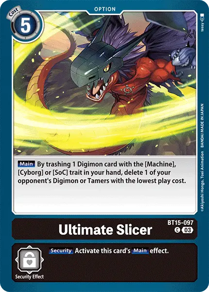 Digimon TCG Card 'BT15-097' 'Ultimate Slice'