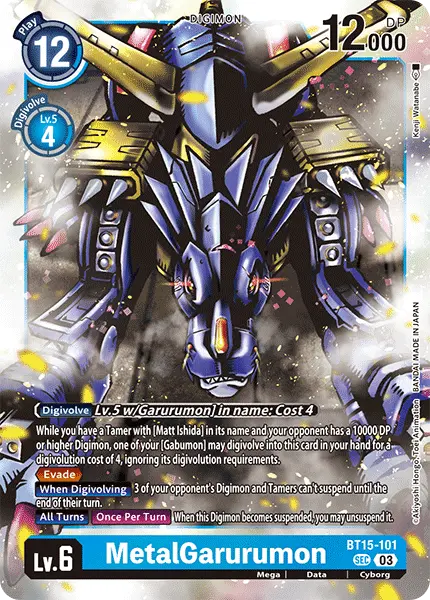 Deck MetalGarurumon - 12th with preview of card BT15-101