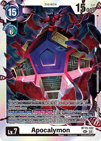 Deck Apocalymon - 7th with preview of card BT15-102