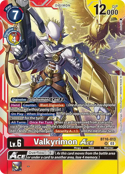 Deck Valkyrimon - 14th with preview of card BT16-013