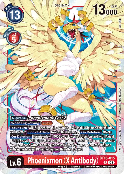 Deck Phoenixmon - 3rd with preview of card BT16-015