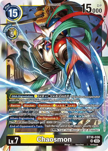 Digimon TCG Card 'BT16-036' 'Chaosmon'