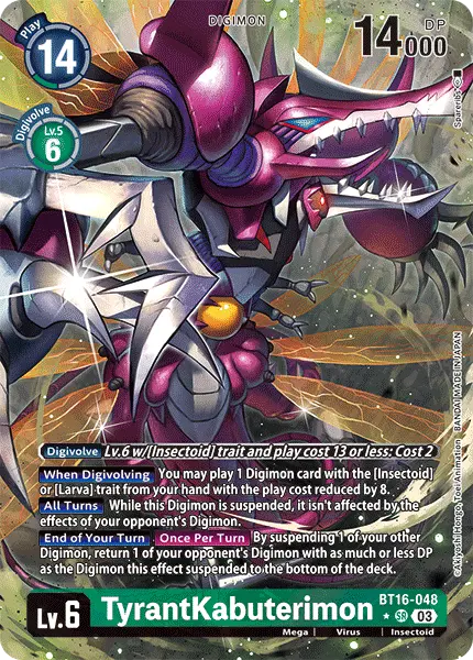 Digimon TCG Card BT16-048_P1 TyrantKabuterimon