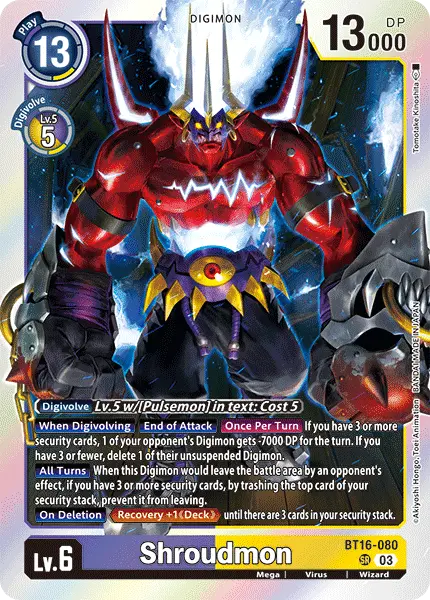 Deck BT16 Pulsemon Bandai with preview of card BT16-080