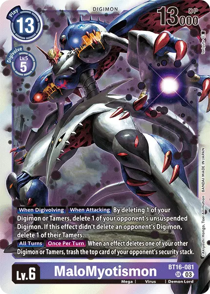 Deck MaloMyotismon - 2nd with preview of card BT16-081