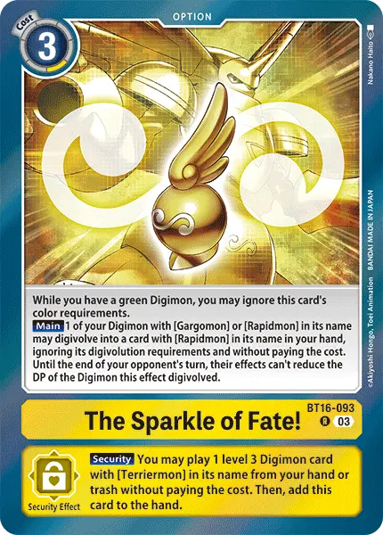 Digimon TCG Card 'BT16-093' 'The Sparkle of Destiny!'