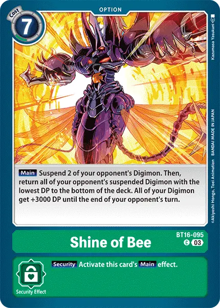 Digimon TCG Card 'BT16-095' 'Shine of Bee'