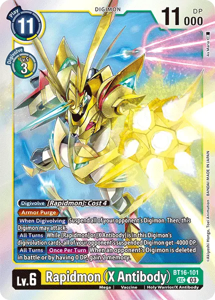 Deck Rapidmon - 3rd with preview of card BT16-101