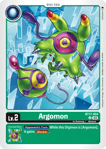 Digimon TCG Card 'BT17-004' 'Argomon'